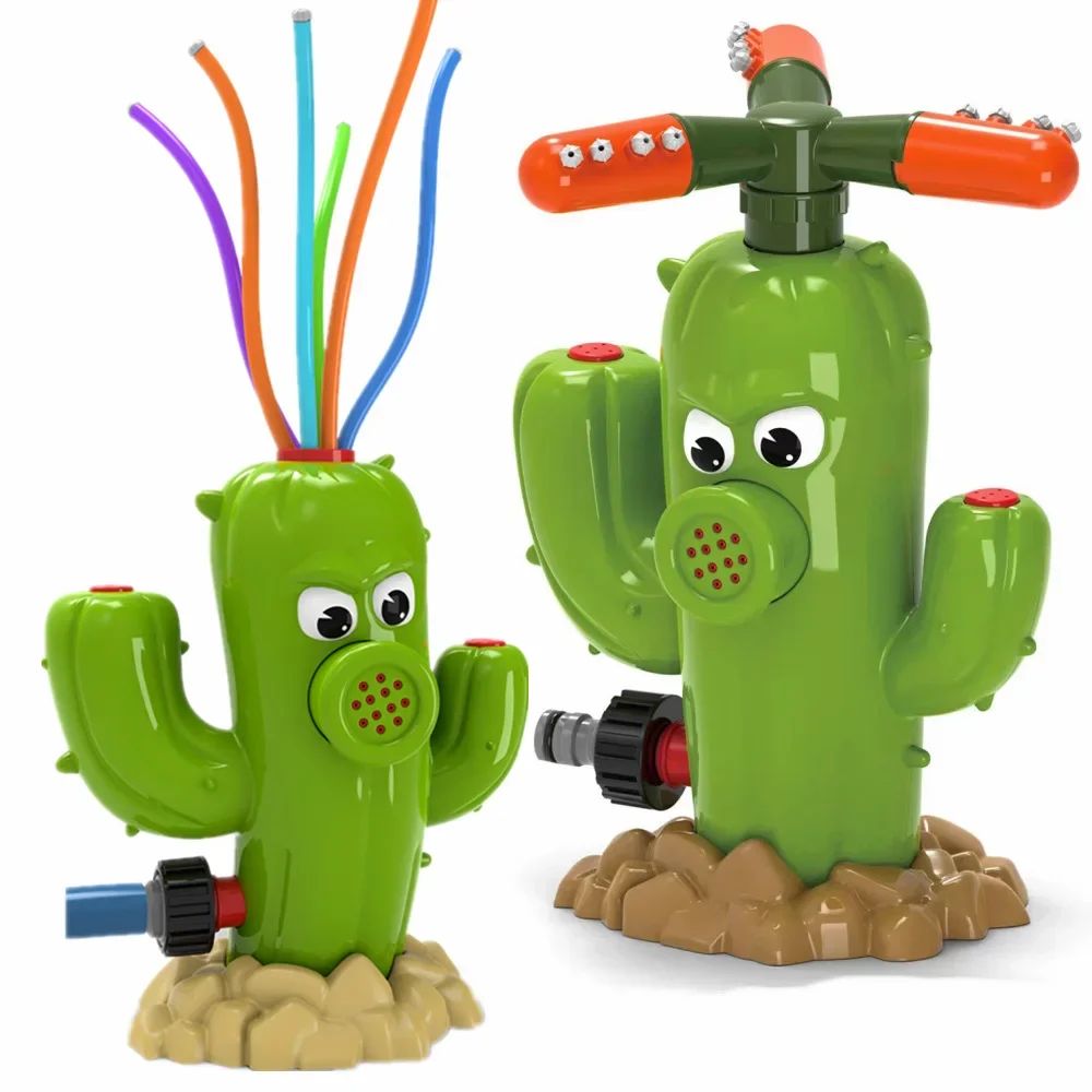 Kids Outdoor Yard Tools - สปริงเกอร์รูปต้นกระบองเพชร ของเล่นน้ำสำหรับสวนหลังบ้าน ของเล่นฉีดน้ำสำหรับเด็กในฤดูร้อน