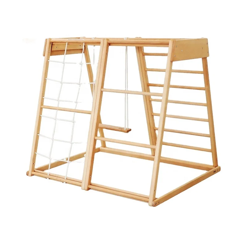 Kids Outdoor Ladder - บันไดเชือกสำหรับเด็กเล่นกลางแจ้ง ของเล่นไม้สำหรับเด็ก โครงไม้ปีนป่ายในร่ม