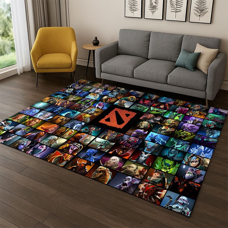 Kids Outdoor Play Area - พรมลายเกม Dota สไตล์คลาสสิค สำหรับห้องนอน ห้องนั่งเล่น โซฟา