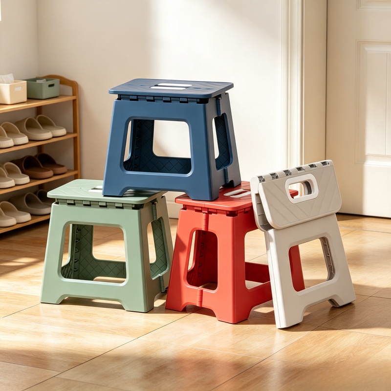 Kids Outdoor Folding Chair - เก้าอี้พับพลาสติกหนาแบบใหม่ปี 2026 สำหรับตั้งแคมป์ ตกปลา พกพาสะดวก ใช้ได้ทั้งผู้ใหญ่และเด็ก