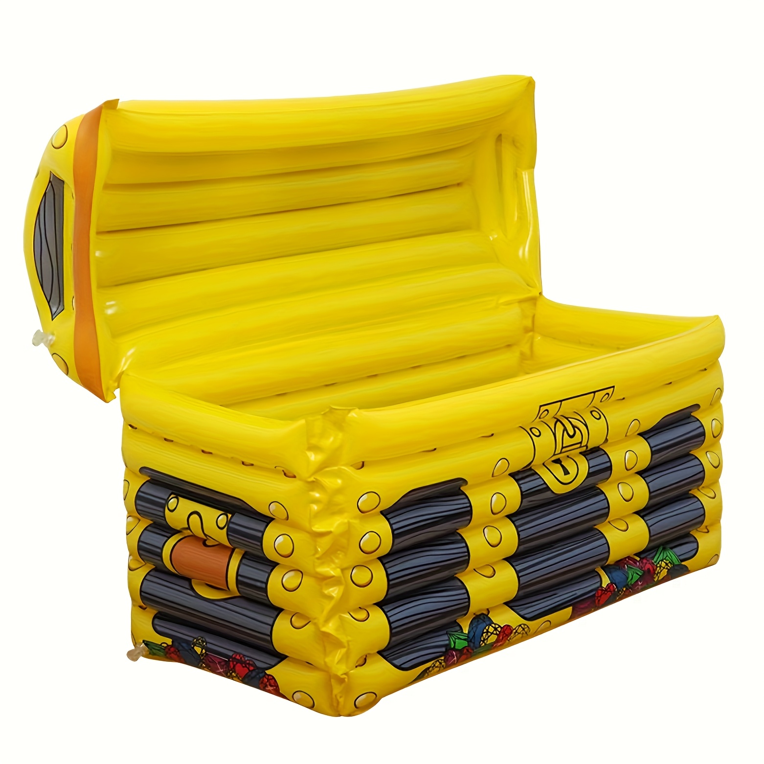 Kids Outdoor Toys - กล่องเก็บของเล่นและบาร์น้ำแข็งเป่าลมอเนกประสงค์ กล่องเก็บความเย็นแบบพกพา ใช้ได้สองแบบ สำหรับงานปาร์ตี้ที่บ้าน ปิกนิกกลางแจ้ง และจัดเก็บของเล่นเด็ก