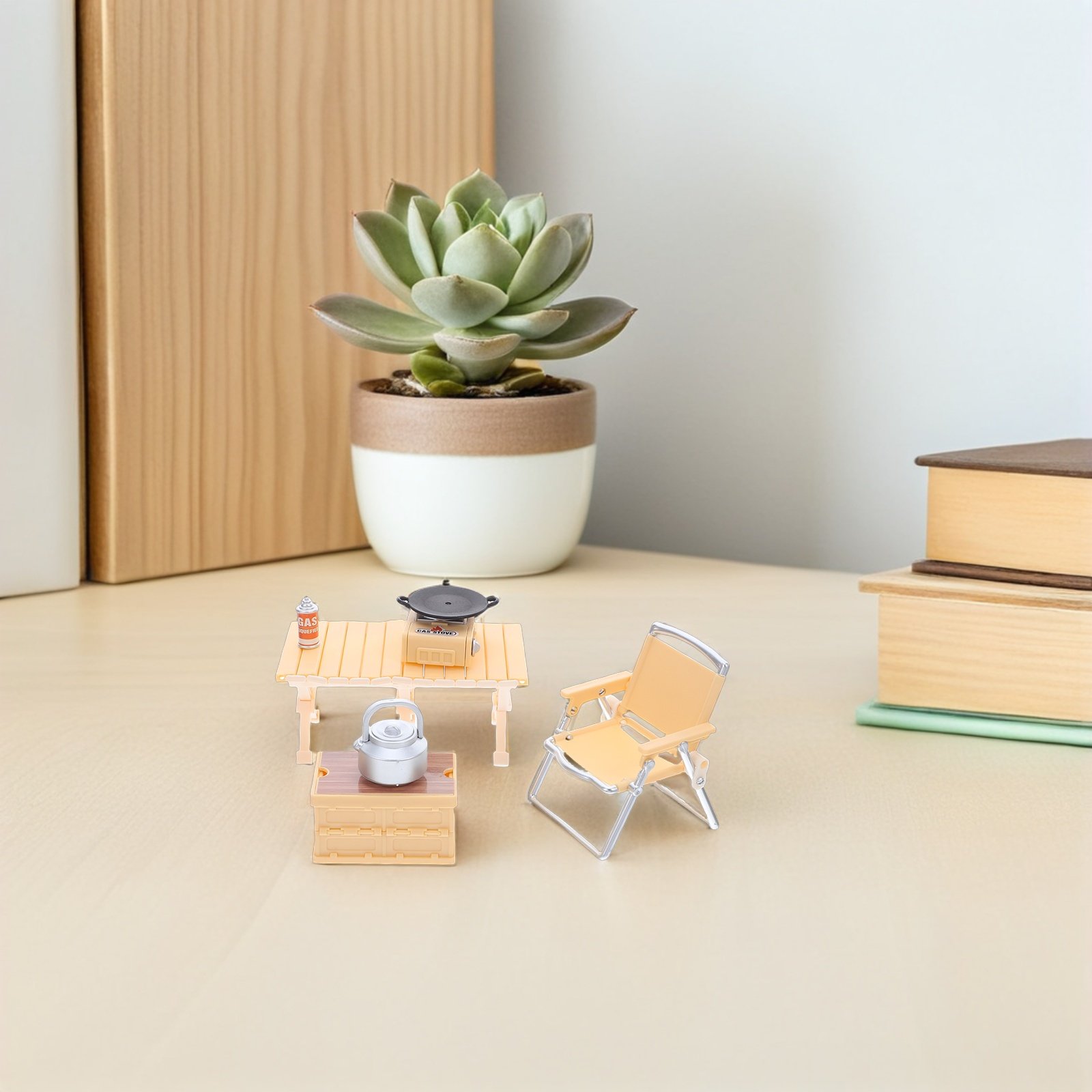 Kids Outdoor Folding Chair - 1 ชุด เฟอร์นิเจอร์แคมป์ปิ้งจิ๋ว เก้าอี้พับ โต๊ะปิกนิก เตาแก๊ส