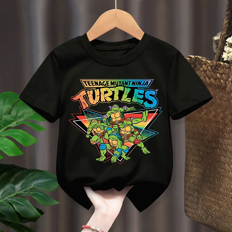 Kids Outdoor Ninja Equipment - เต่านินจาวัยรุ่นเด็กเสื้อผ้า T เสื้อเด็กหญิงการ์ตูนอะนิเมะ Tees เด็กฤดูร้อน T