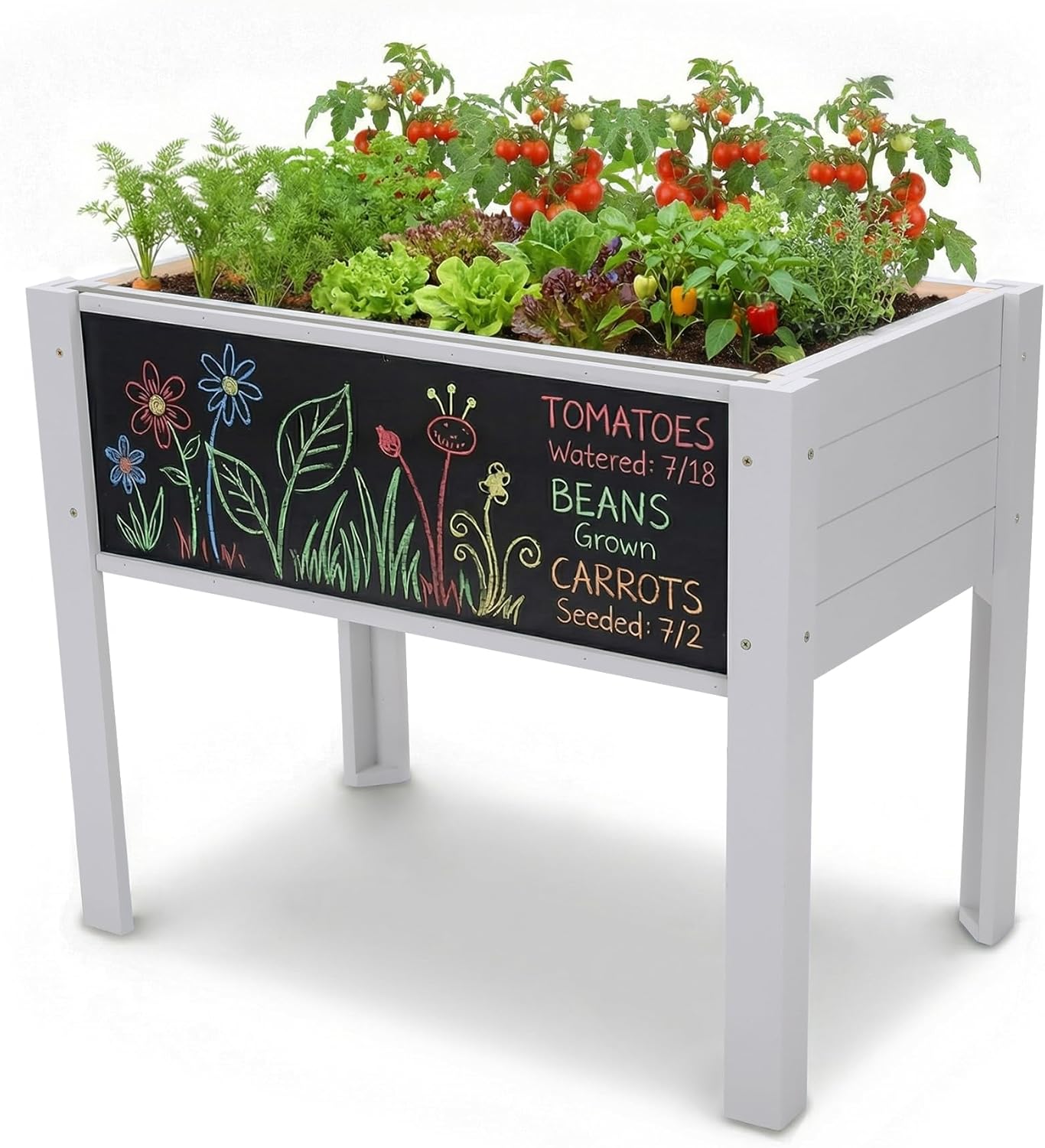 Kids Outdoor Chalkboard - แปลงปลูกผักยกพื้นสำหรับเด็ก พร้อมกระดานดำ DIY ขนาด 30 x