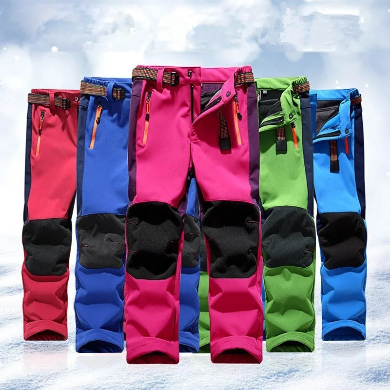 Kids Outdoor Ladder - ฤดูใบไม้ผลิใหม่ windproof กันน้ําเด็กกลางแจ้งกางเกงเด็กชายหญิงกางเกงนิ่มอบอุ่นวัยรุ่นปีนเขากางเกง Sweatpants
