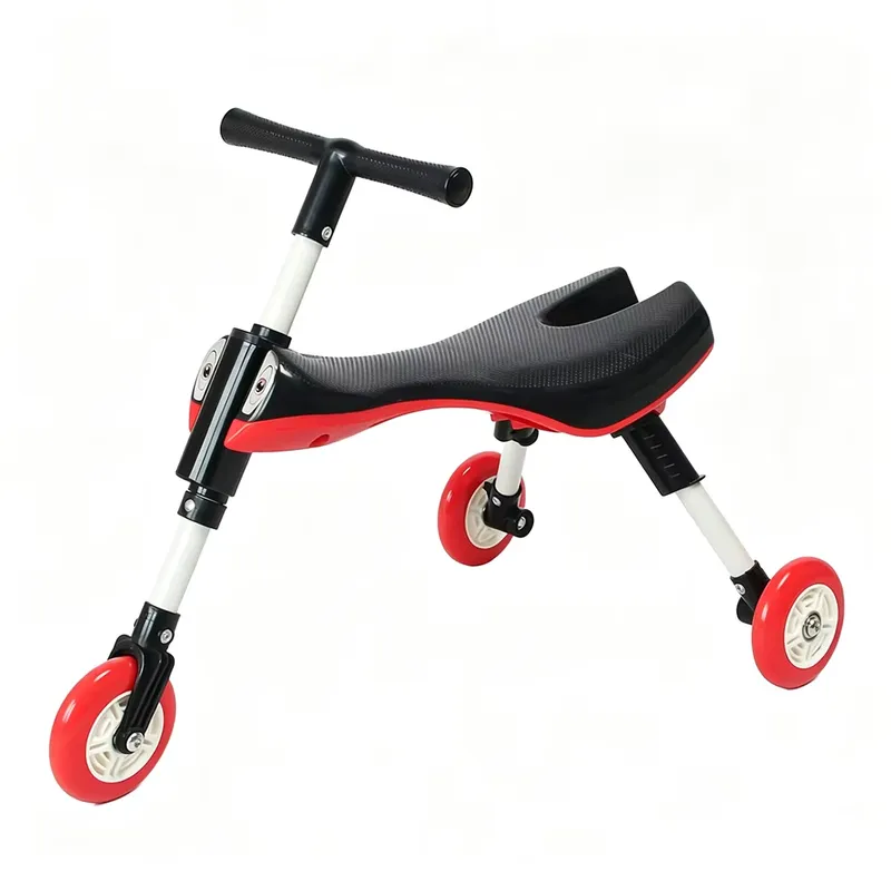Kids Outdoor Toys - รถสามล้อพับได้สำหรับเด็ก ของเล่นขี่สำหรับเด็กเล็ก ไม่มีแป้นเหยียบ ใช้ได้ทั้งในร่มและกลางแจ้ง รถหัดเดินสำหรับเด็ก รุ่น