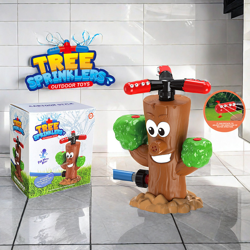 Kids Outdoor Yard Tools - สปริงเกอร์รูปตอไม้การ์ตูน ของเล่นน้ำสำหรับสวนหลังบ้านกลางแจ้ง ของเล่นน้ำสำหรับฤดูร้อน สปริงเกอร์พ่นน้ำการ์ตูน ของเล่นพ่นน้ำสำหรับเด็ก