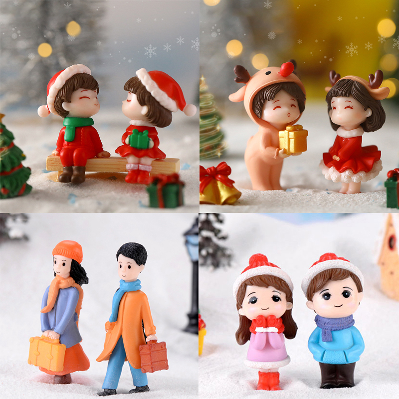 Kids Outdoor Swing Set - 1 ชุดมินิน่ารัก Figurines Miniature คู่อุปกรณ์เสริมสําหรับคนรักงานแต่งงานของขวัญ Miniature