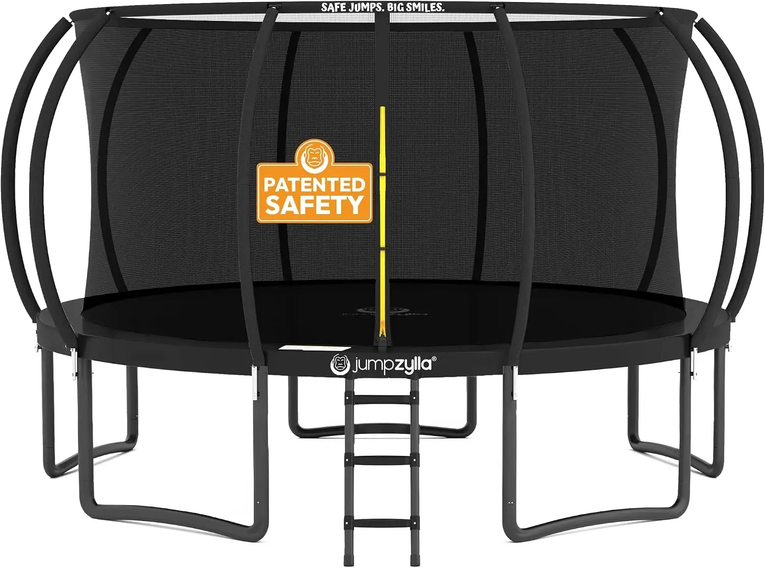 Kids Outdoor Ladder - แทรมโพลีนกลางแจ้งพร้อมตาข่ายสำหรับเด็ก ขนาด 8 ฟุต 10 ฟุต