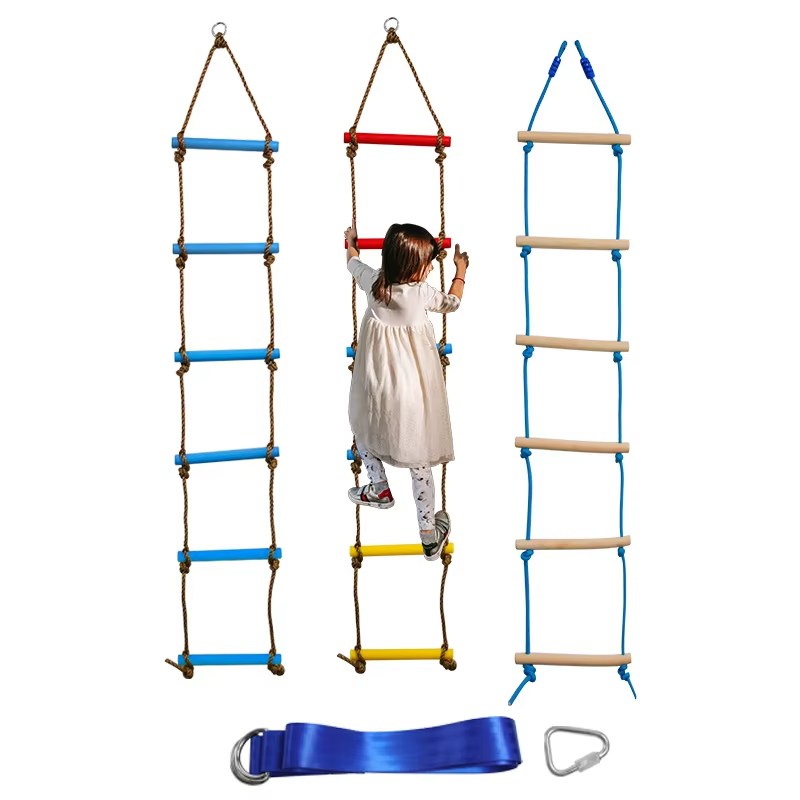 Kids Outdoor Ladder - บันไดปีนป่ายสำหรับเด็ก ขนาด 6.6 ฟุต สำหรับชุดเล่นในร่ม บ้านต้นไม้กลางแจ้ง