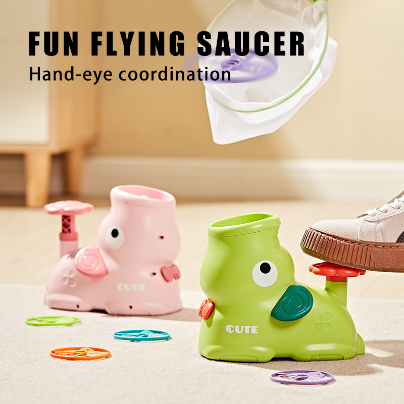 Kids Outdoor Jumping Toys - เด็ก Flying Disc Air Rocket Launcher