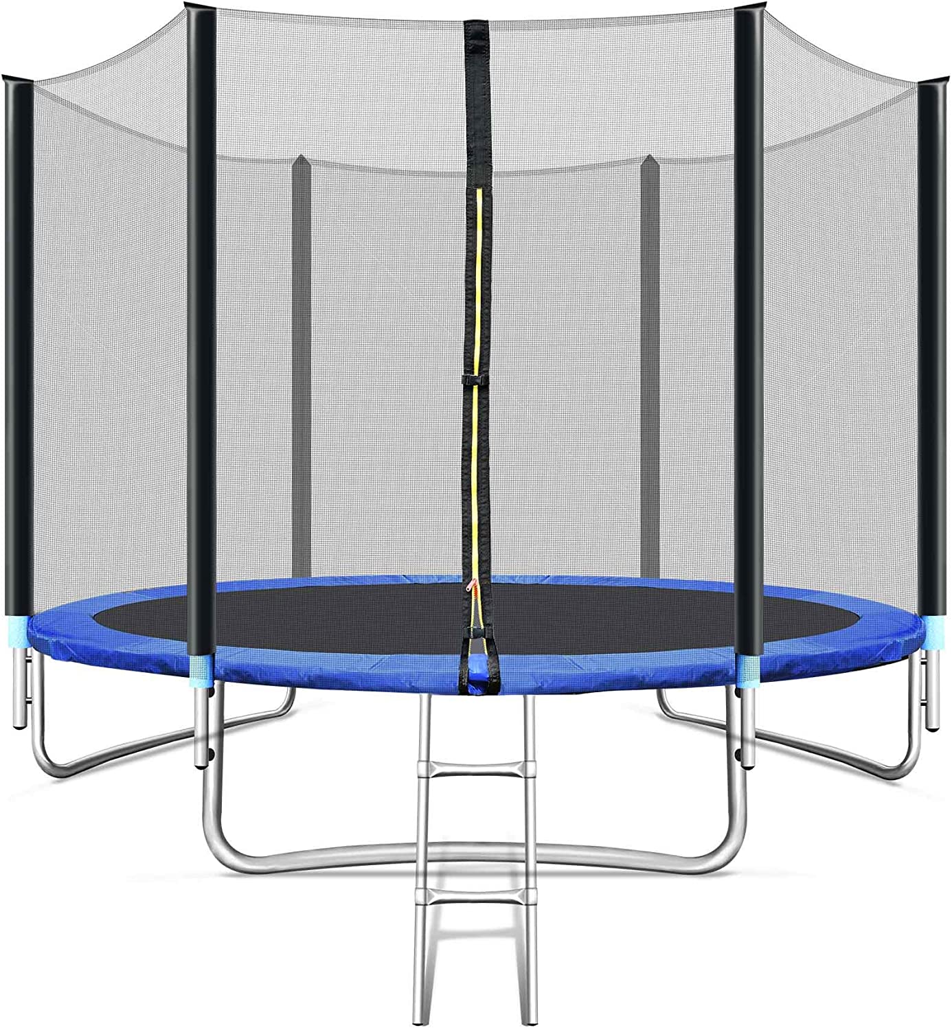 Kids Outdoor Ladder - แทรมโพลีนพีวีซีพับได้สำหรับใช้ในร่มและกลางแจ้ง พร้อมบันไดและตาข่ายป้องกัน สำหรับเด็กและผู้ใหญ่