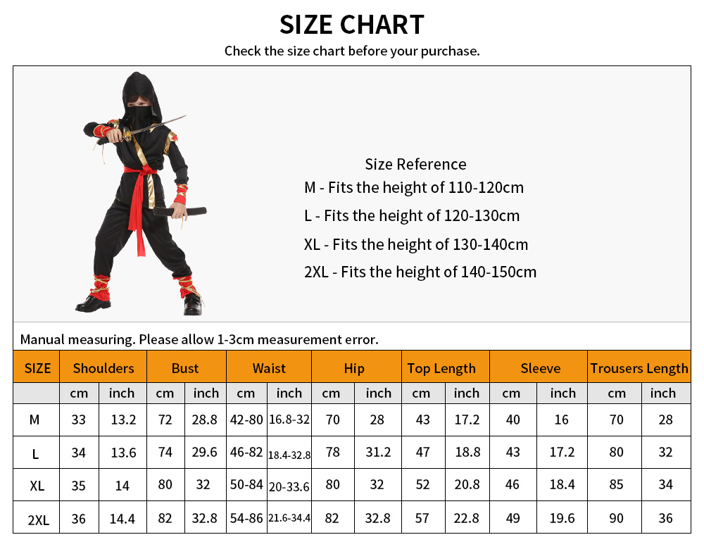 เด็กชุดนินจาชุดเด็กหญิงคอสเพลย - Kids Outdoor Ninja Equipment บทวิจารณ์และราคา