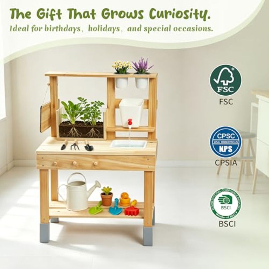 โต๊ะปลูกต้นไม้กลางแจ้งสำหรับเด - Kids Outdoor Chalkboard บทวิจารณ์และราคา