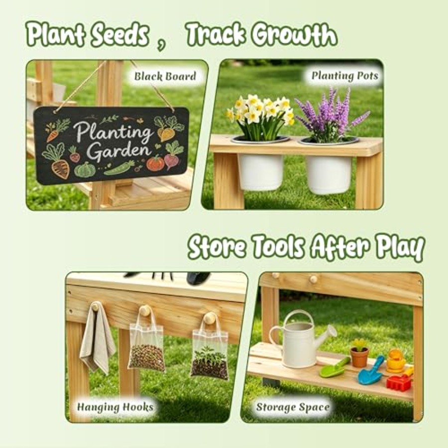 โต๊ะปลูกต้นไม้กลางแจ้งสำหรับเด - Kids Outdoor Chalkboard บทวิจารณ์และราคา