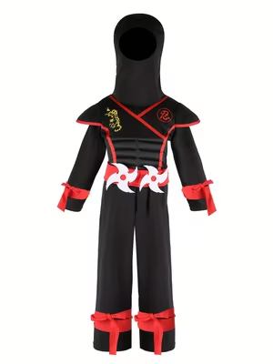ชุดนินจาสีดำสำหรับเด็ก พร้อมฮู - Kids Outdoor Ninja Equipment บทวิจารณ์และราคา