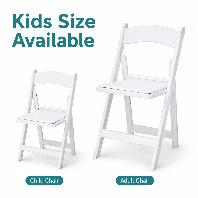 เก้าอี้พลาสติกสีขาวสำหรับเด็ก  - Kids Outdoor Folding Chair บทวิจารณ์และราคา