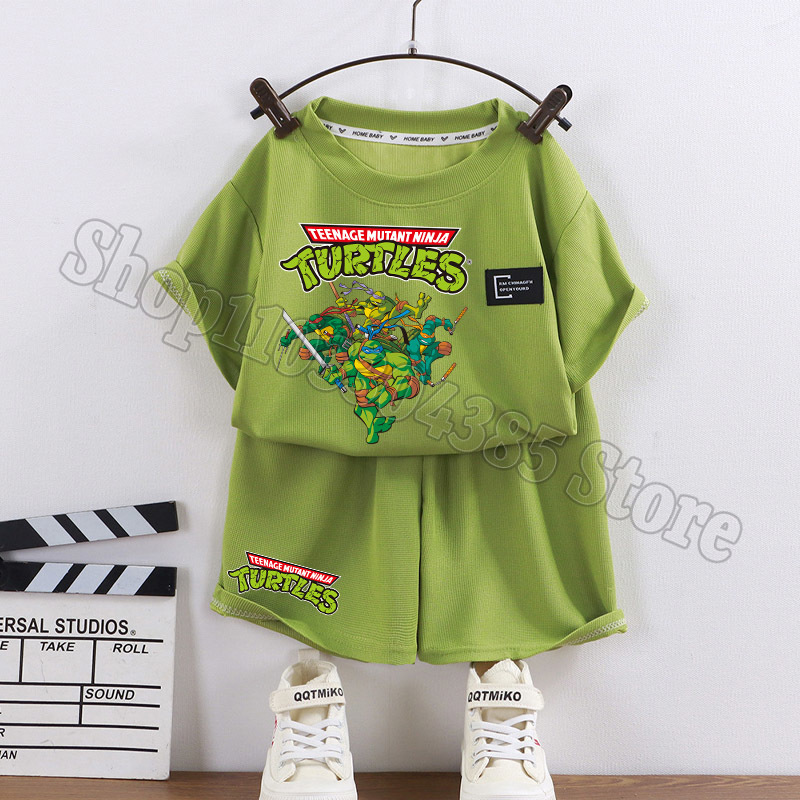 เต่านินจาวัยรุ่นชุดเสื้อยืดกาง - Kids Outdoor Ninja Set บทวิจารณ์และราคา