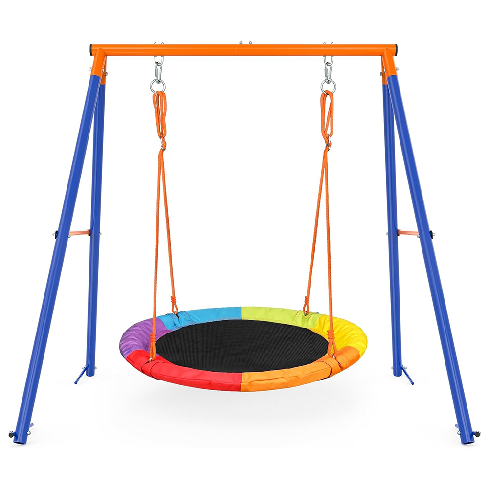 ชุดชิงช้าเหล็กสำหรับสนามเด็กเล - Kids Outdoor Swing Set บทวิจารณ์และราคา