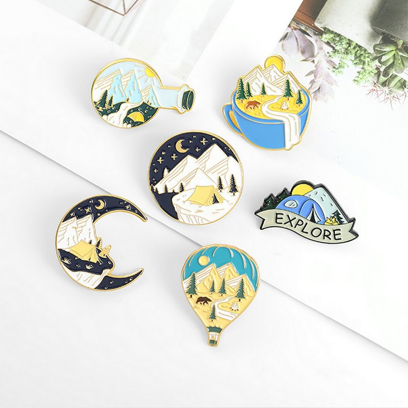 แคมป์ปิ้งผจญภัยEnamel Pins Cus - Kids Outdoor Adventure บทวิจารณ์และราคา