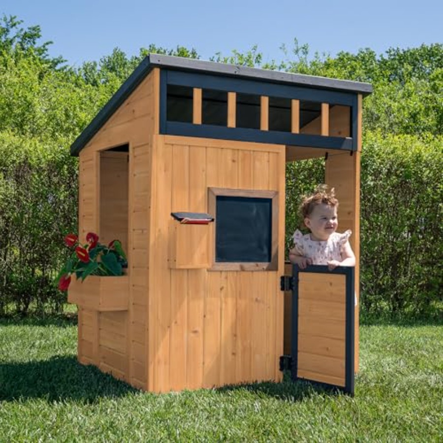 บ้านเด็กเล่นกลางแจ้ง: ไม้ซีดาร - Kids Outdoor Chalkboard บทวิจารณ์และราคา