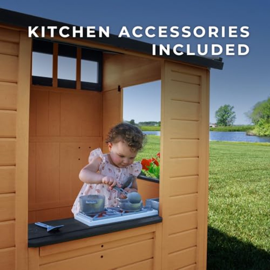 บ้านเด็กเล่นกลางแจ้ง: ไม้ซีดาร - Kids Outdoor Chalkboard บทวิจารณ์และราคา