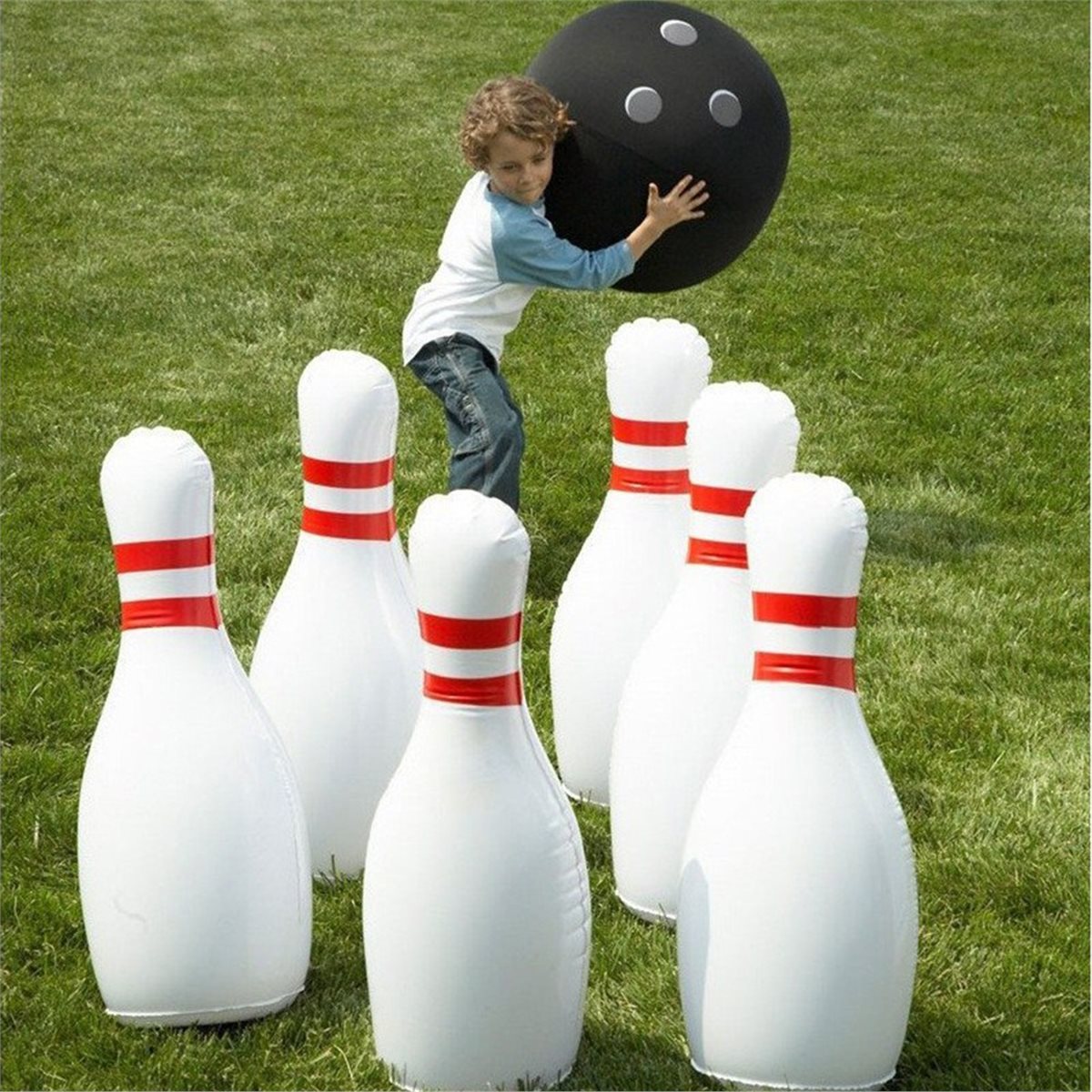 ชุดโบว์ลิ่งเป่าลมขนาดใหญ่ 1 ชุ - Kids Outdoor Yard Toys บทวิจารณ์และราคา