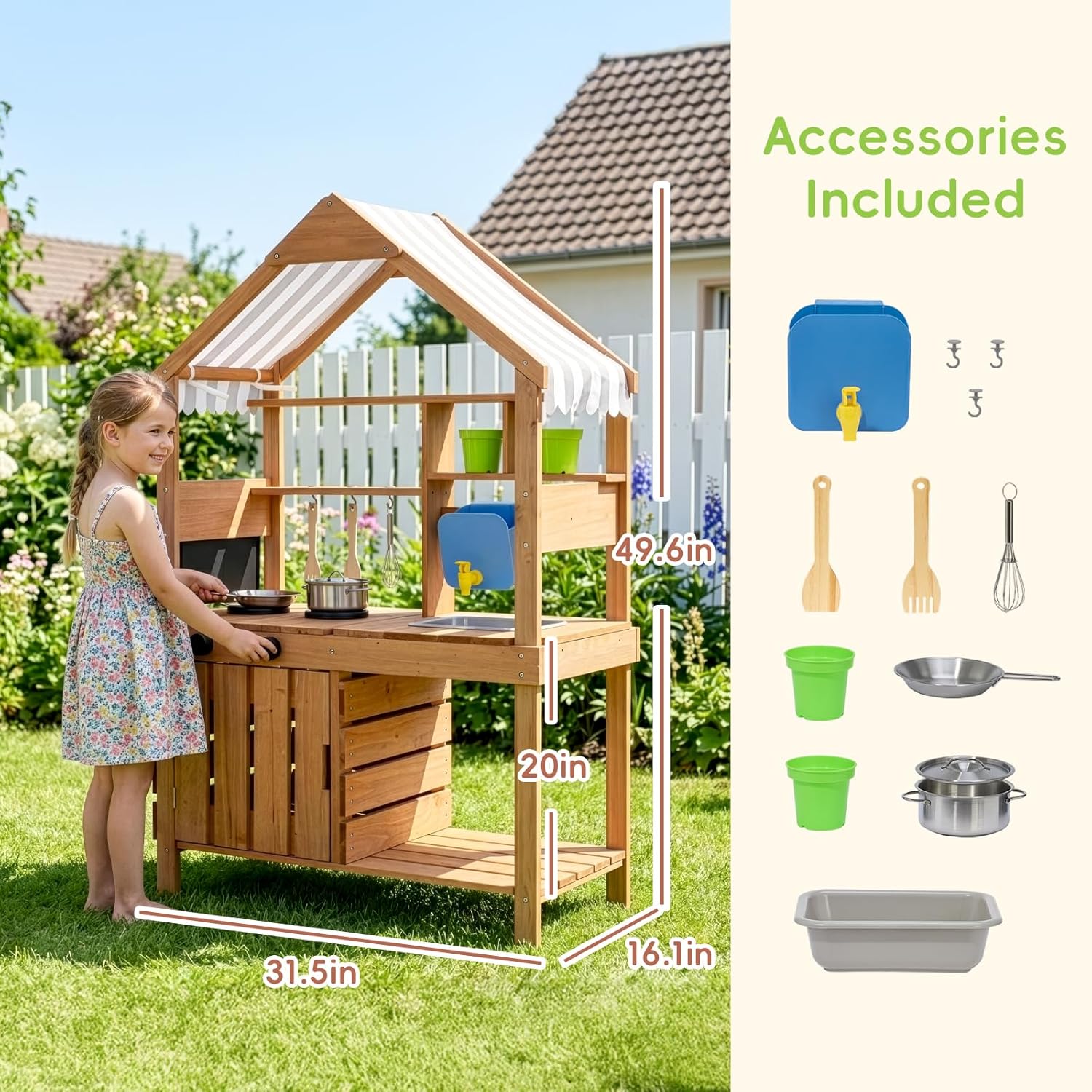 # ชุดครัวโคลนกลางแจ้งพร้อมหลัง - Kids Outdoor Chalkboard บทวิจารณ์และราคา