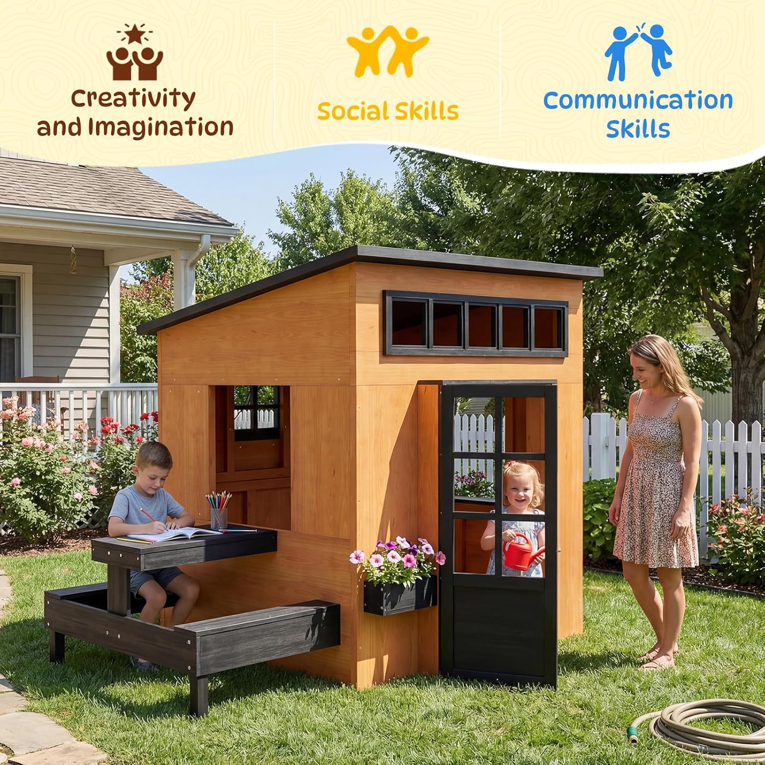 บ้านเด็กเล่นกลางแจ้งนอร์ดิวาเล - Kids Outdoor Chalkboard บทวิจารณ์และราคา