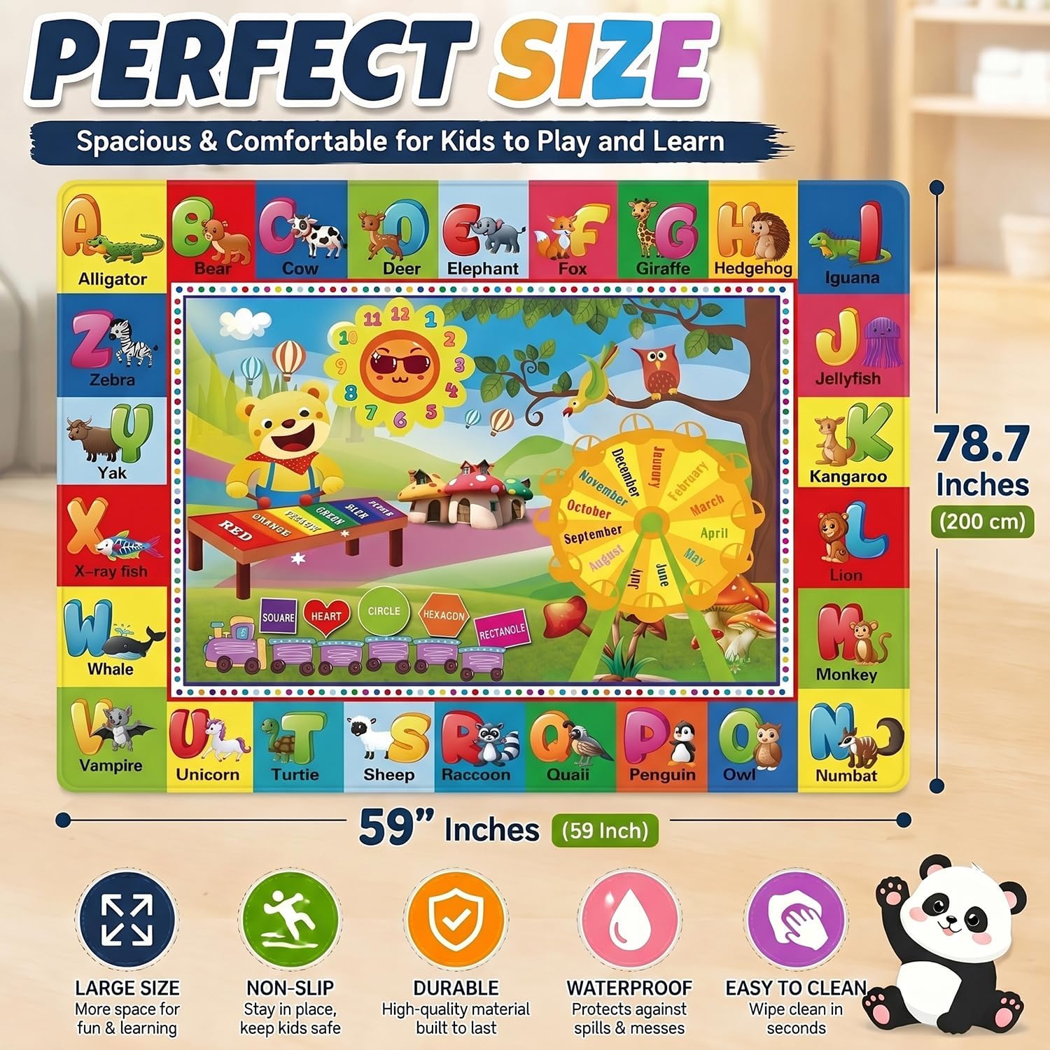 พรมปูพื้นสำหรับเด็ก ABC สีสันส - Kids Outdoor Play Area บทวิจารณ์และราคา