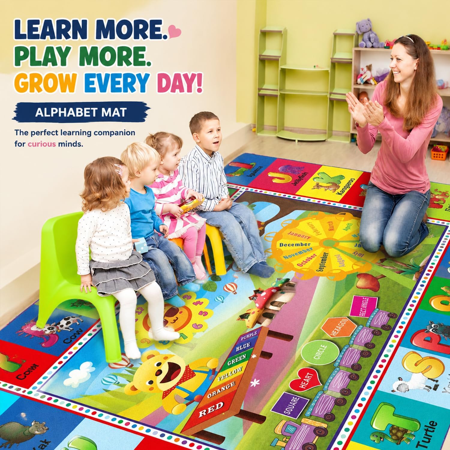พรมปูพื้นสำหรับเด็ก ABC สีสันส - Kids Outdoor Play Area บทวิจารณ์และราคา