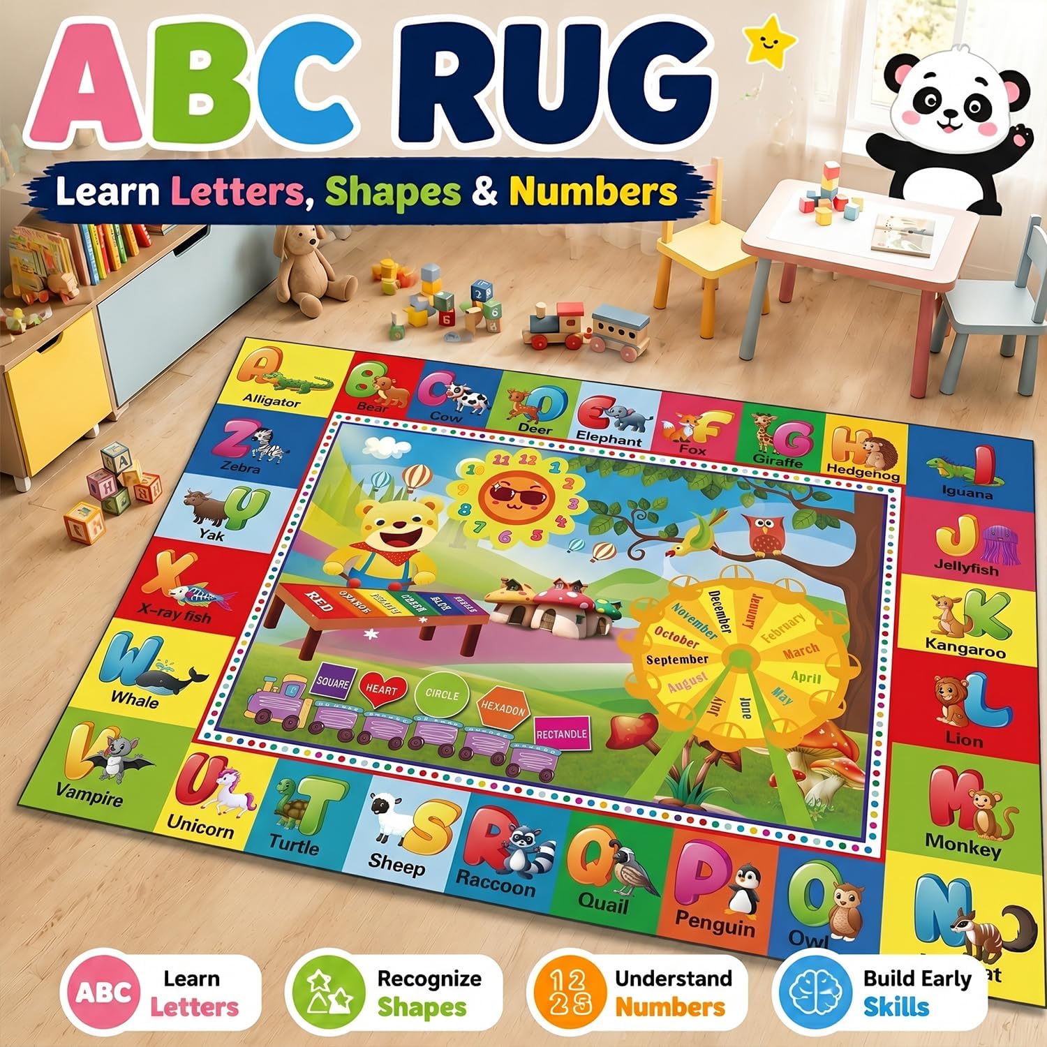 พรมปูพื้นสำหรับเด็ก ABC สีสันส - Kids Outdoor Play Area บทวิจารณ์และราคา