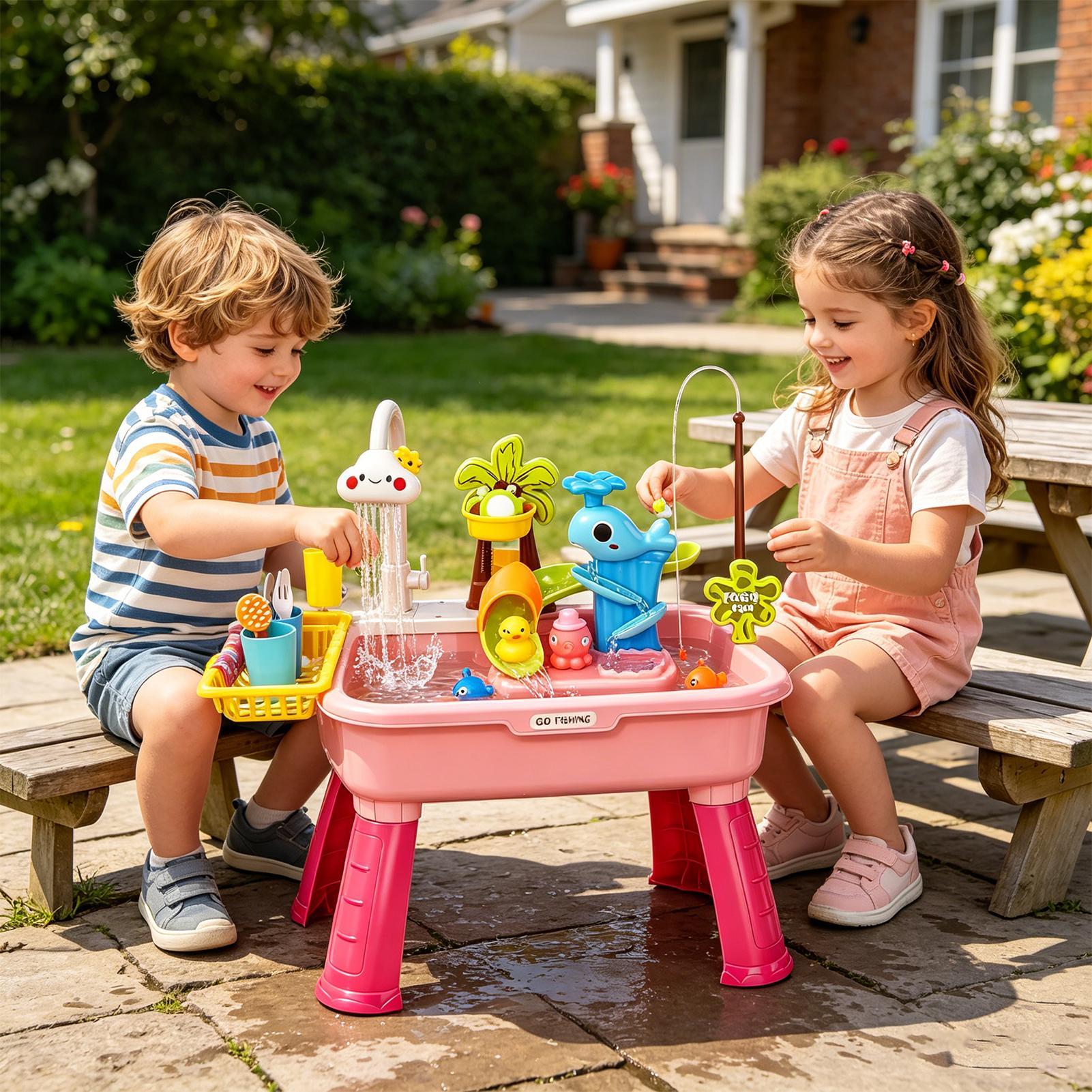 อ่างล้างจานไฟฟ้าสำหรับเด็กพร้อ - Kids Outdoor Kitchen Set บทวิจารณ์และราคา