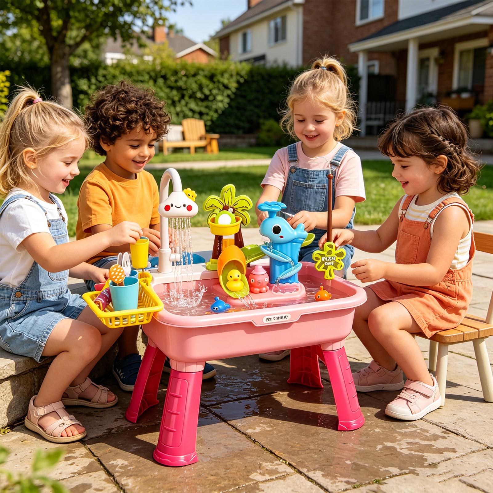 อ่างล้างจานไฟฟ้าสำหรับเด็กพร้อ - Kids Outdoor Kitchen Set บทวิจารณ์และราคา