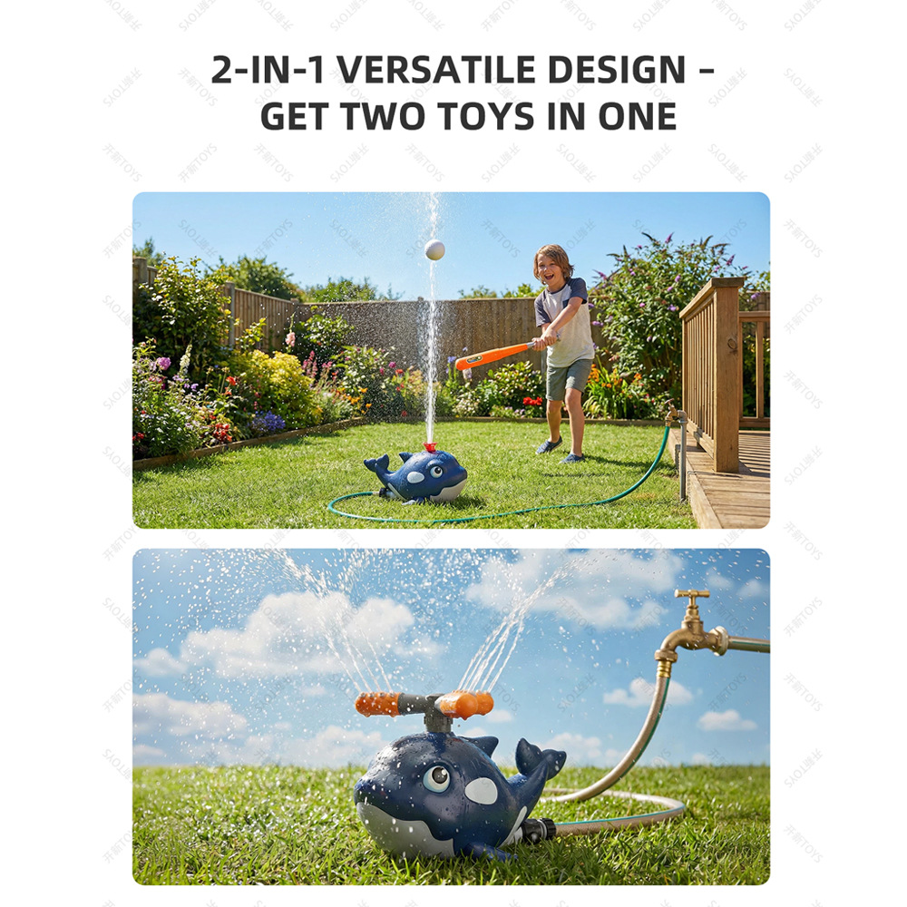 สปริงเกอร์รูปปลาวาฬ การ์ตูน ขอ - Kids Outdoor Yard Tools บทวิจารณ์และราคา